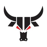 diseño moderno del ejemplo del icono del vector del logotipo de la vaca o del búfalo