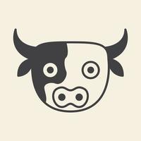 animal head cow cute logo vector icon symbol graphic design illustration