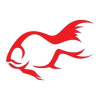 forma moderna goldfish logo vector símbolo icono diseño gráfico ilustración