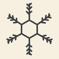 snowflake line with hexagon logo vector icon symbol graphic design illustration