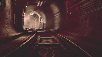 empty railway tunnel near the underground railway station video