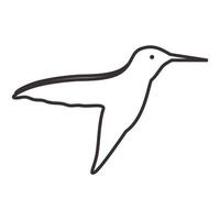 líneas simples colibrí volar logo símbolo vector icono ilustración diseño gráfico