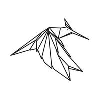 geometric lines modern hummingbird logo symbol icon vector graphic design illustration