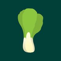 abstract green Bok choy logo design vector icon symbol illustration