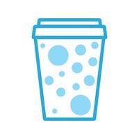 blue glass modern drink logo symbol vector icon graphic design illustration