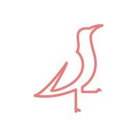 continuous line bird beauty logo symbol icon vector graphic design illustration idea creative