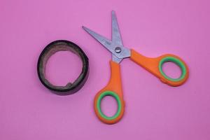 Scissors and black tape photo