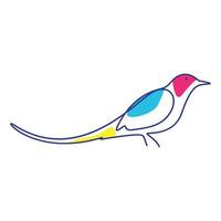 magpie bird colorful logo symbol vector icon design illustration