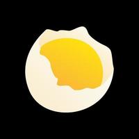 white gradient egg broken logo design vector icon symbol illustration