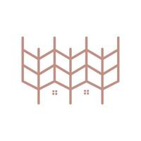 wheat grain lines home or warehouse logo design vector icon symbol illustration