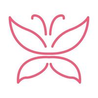 Líneas de forma única símbolo de logotipo de mariposa icono de vector ilustración diseño gráfico