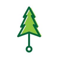 abstract green arrows with pine tree logo symbol icon vector graphic design illustration idea creative