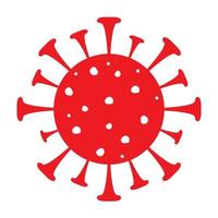 red virus covid logo vector symbol icon design graphic illustration