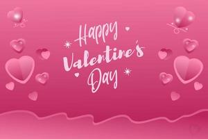 Happy Valentine's day banner design vector