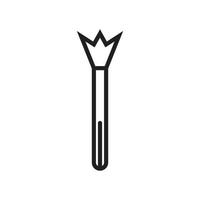 Makeup brush thin line icon, makeup and cosmetic, angled brush sign, vector graphics, a linear pattern on a white background, eps 10. vector design.