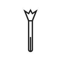 Makeup brush thin line icon, makeup and cosmetic, angled brush sign, vector graphics, a linear pattern on a white background, eps 10. vector design.