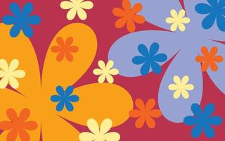 floral pattern vector in flat style