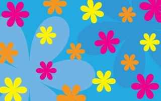 floral pattern vector in flat style