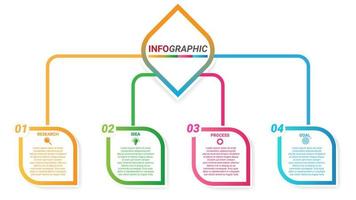 Graphic abstract element, Business data visualization. vector