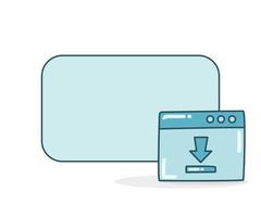 Tablero en blanco con ilustración de vector de descarga web