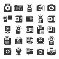 digital camera icons vector illustration