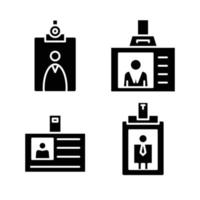 business card and id card icons vector