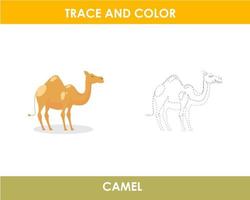 Trace the line and color the picture vector