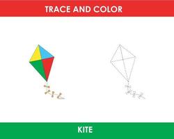 Trace the line and color the picture vector