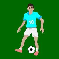 young players play football vector