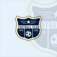 soccer or football  logo vintage vector illustration template icon graphic design. sport modern emblem with badge and typography