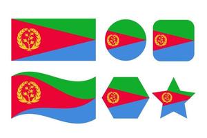 Ilustración simple de la bandera de eritrea para el día de la independencia o las elecciones vector