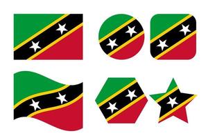 Saint Kitts and Nevis flag simple illustration for independence day or election vector