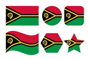 Vanuatu flag simple illustration for independence day or election vector