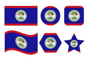 Belize flag simple illustration for independence day or election vector