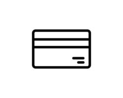 icono de tarjeta de crédito premium o logotipo en estilo de línea. signo y símbolo de alta calidad sobre un fondo blanco. pictograma de contorno vectorial para infografía, diseño web y desarrollo de aplicaciones. vector