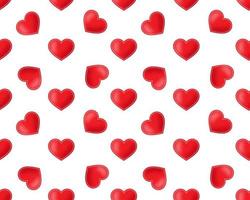Simple heart shape seamless pattern in diagonal arrangement. Love and romantic theme background. Red vector wallpaper.