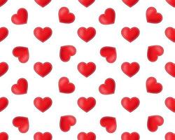 Simple heart shape seamless pattern in diagonal arrangement. Love and romantic theme background. Red vector wallpaper.