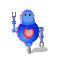 Valentine Robot Illustration vector