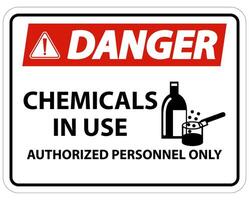 Danger Chemicals In Use Symbol Sign On White Background vector