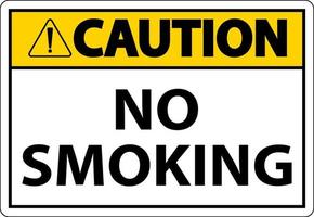 Caution No Smoking Symbol Sign On White Background vector