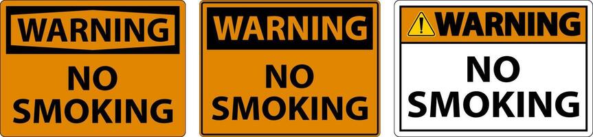 Warning No Smoking Symbol Sign On White Background vector