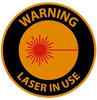 Warning Laser In Use Symbol Sign On White Background vector
