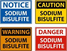 Chemical Danger Sign Sodium Bisulfite Label vector