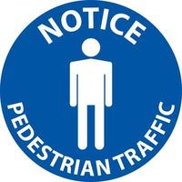 Pedestrian Traffic Hazard Notice Sign vector