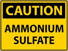 Caution Ammonium Sulfate Symbol Sign On White Background