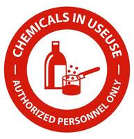 Danger Chemicals In Use Symbol Sign On White Background vector