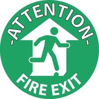 Fire Exit Sign On White Background vector