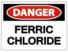 Chemical Danger Sign Ferric Chloride On White Background vector