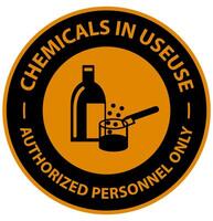 Warning Chemicals In Use Symbol Sign On White Background vector