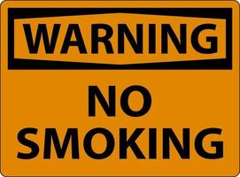 Warning No Smoking Symbol Sign On White Background vector